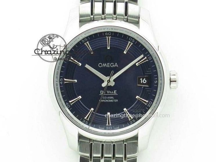 0131 Seamaster 300m Chrono SS RG OMF 1:1 Best Edition Blue Dial on SS RG Bracelet A Timeless 7686
